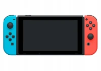 Nintendo Switch with Neon Blue and Neon Red Joy-Con